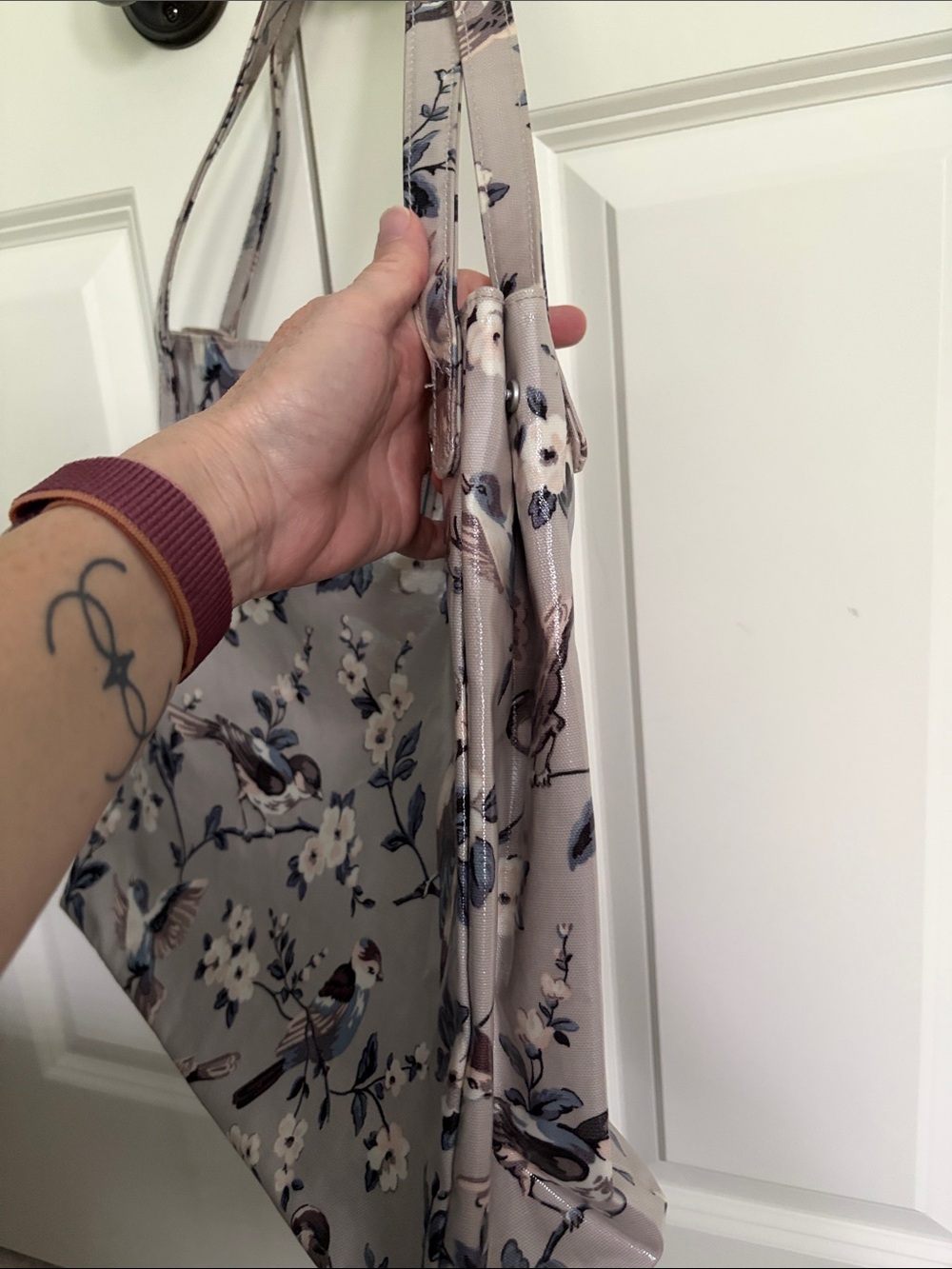 Cath Kidston Grey Bird & Blossom Tote - Picture 2 of 5